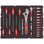 MILWAUKEE 1/4 RATCHET - SOCKET - SCREWDRIVER SET WITH FOAM INSERT - 35 PC SET